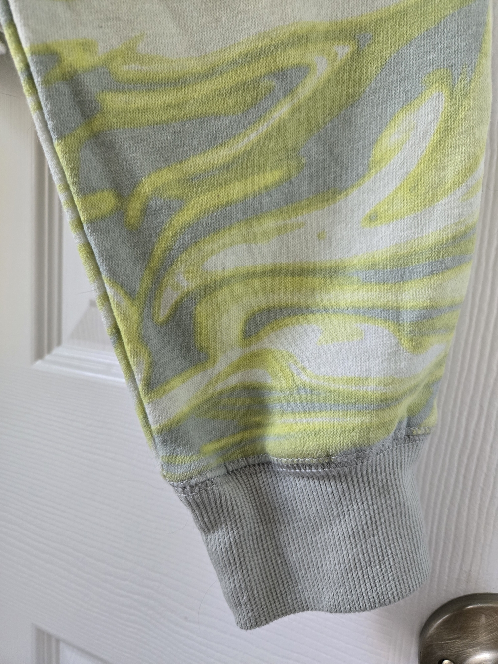 wild fable Green Tie-Dye Cropped Hoodie XL Raw Hem Cozy Athleisure - Picture 7 of 10